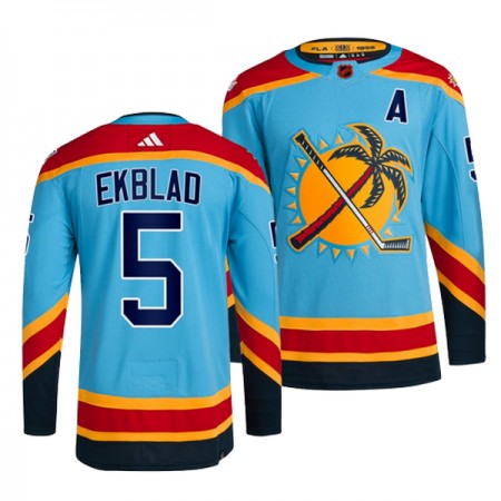Florida Panthers Aaron Ekblad 5 Adidas 2022-23 Reverse Retro 2.0 Blau Trikot Authentic - Herren Florida Panthers Aaron Ekblad 5 Adidas 2022-23 Reverse Retro 2.0 Blau Trikot Authentic - Herren